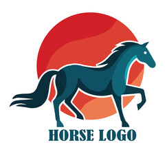 Creative Horse Elegant Logo Symbol Design Illustration Vector for Company