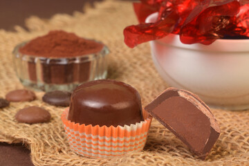 Cuneesi the traditional Piedmont chocolates filled with rum cocoa cream