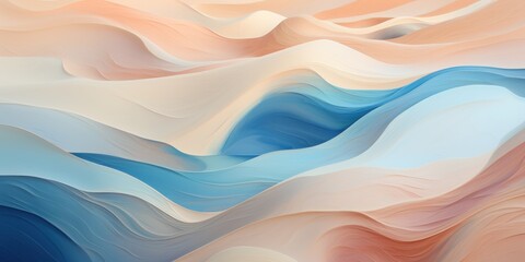 Obraz premium Desert landscape, abstract wavy texture background