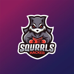 A Creative Squirrel Hacker Logo Template