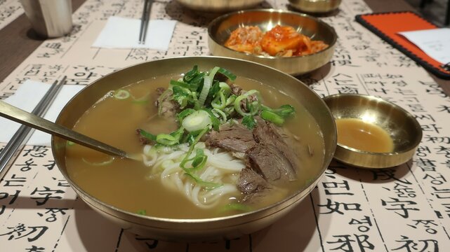 Korean food : ox bone soup