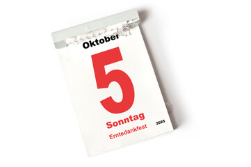 5 . Oktober 2025  Erntedankfest
