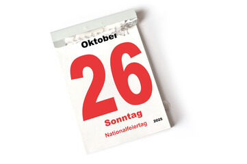 26 . Oktober 2025 Nationalfeiertag Österreich