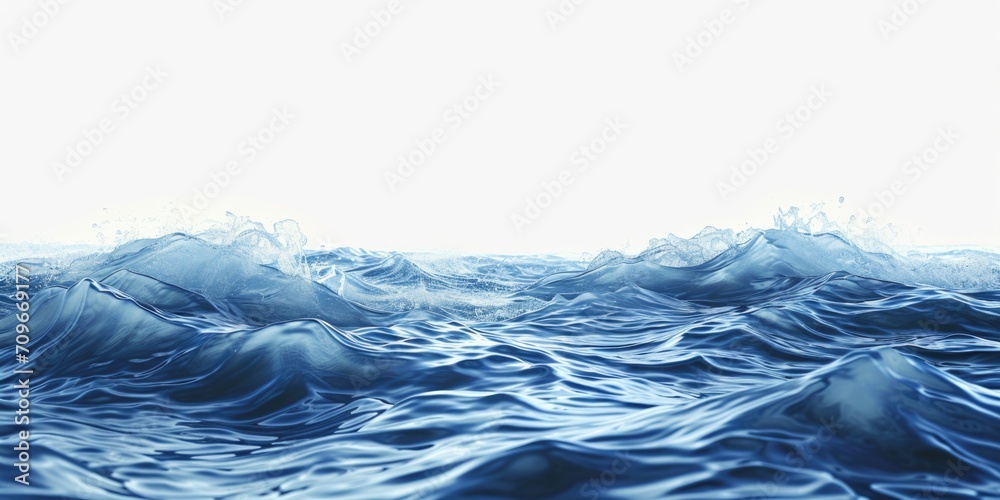 Aufkleber An image capturing the forceful waves crashing on a vast body of water. Perfect for illustrating the power and beauty of nature.
