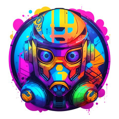 Colored graffiti character illustrations