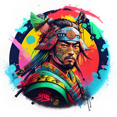 Colored graffiti character illustrations