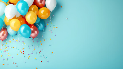 Colorful balloon decoration for birthday celebration