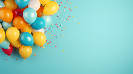 Colorful balloon decoration for birthday celebration