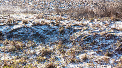 The first snow on the Badlands