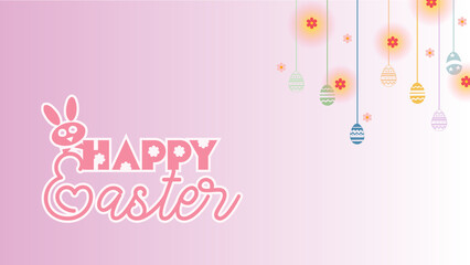 Naklejka na ściany i meble Happy Easter Poster template background