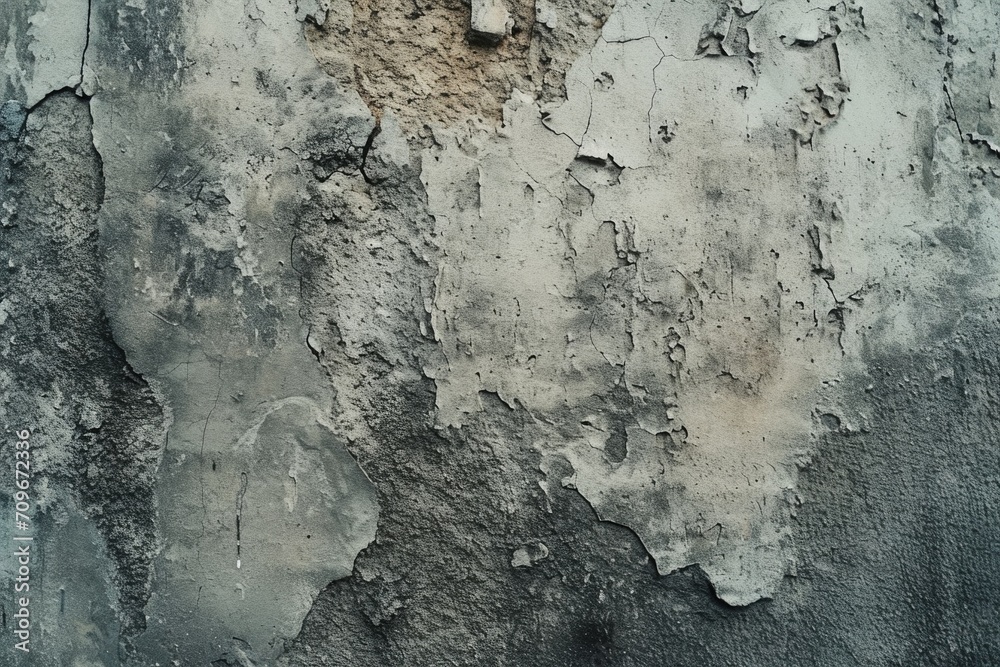 Poster a close-up view of a wall with peeling paint. this image can be used to depict decay, deterioration,