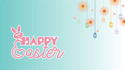 Happy Easter Poster template background