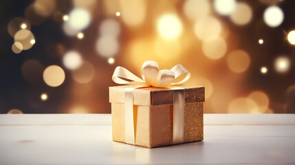 Gift box background with copy space for Christmas gifts, holidays or birthdays