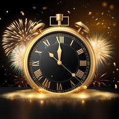 Obraz na płótnie Canvas new year clock