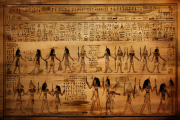 Background in the style of old papyrus ancient Egyptian manuscript