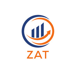 ZAT Letter logo design template vector. ZAT Business abstract connection vector logo. ZAT icon circle logotype.
