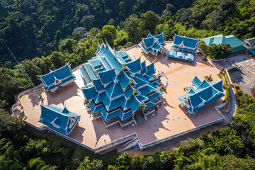 Aerial view of Wat Pa Phu Kon in Loei, Thailand - obrazy, fototapety, plakaty
