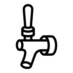 beer tap outline icon