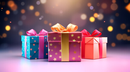 Gift box background, black friday sale, birthday, children's day, valentine's day and wedding gift background