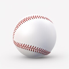 Baseball ball isolated on a white background. 3d rendering.AI.
