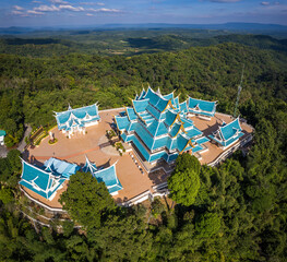 Aerial view of Wat Pa Phu Kon in Loei, Thailand © pierrick