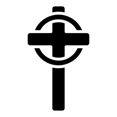 celtic cross glyph icon