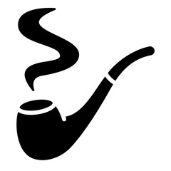 smoke pipe glyph icon