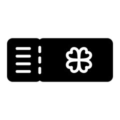 Obraz premium ticket glyph icon
