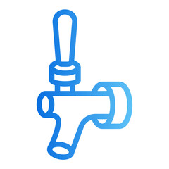 beer tap gradient icon