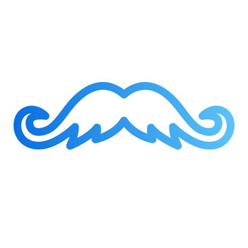 moustaches gradient icon