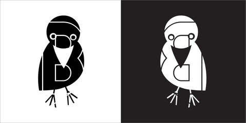 Illustration vector graphics of crow icon