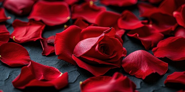 Red roses , rose petals , bouquet , background , wallpaper