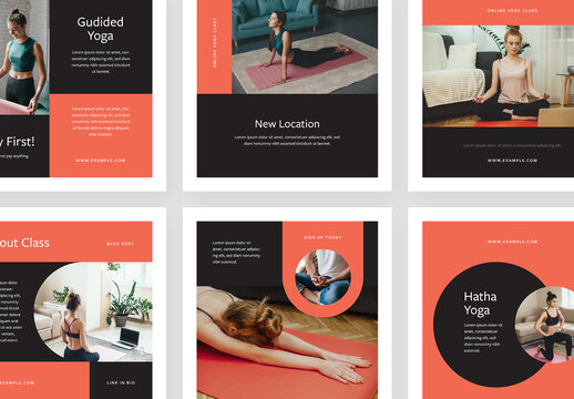 Universal Social Media Layouts For Yoga Promotion