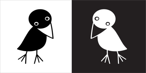 Illustration vector graphics of crow icon