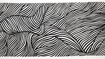 Minimalistic pattern of black lines in vector style