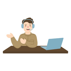 PNS Pegawai Negeri Sipil Civil Servant Government Worker Illustration