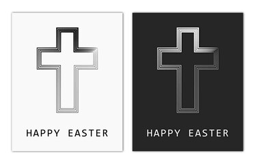 Easter card with Christian cross