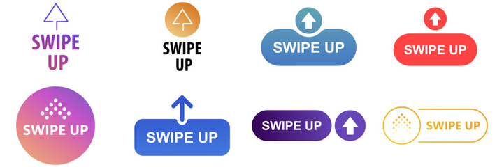 Swipe Up For Social Media Stories. Arrow Up Icon