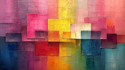 Beautiful abstract painting of natural elements