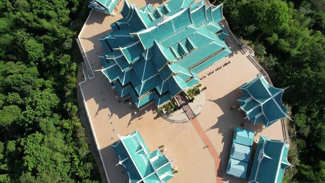 Aerial view of Wat Pa Phu Kon in Loei, Thailand