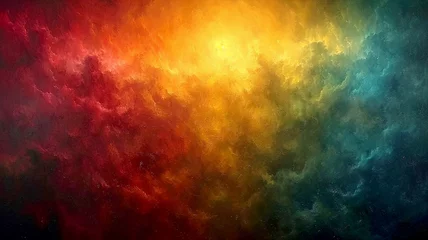 Poster Beautiful abstract painting of natural elements © aviavlad