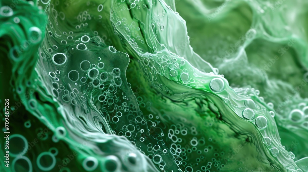 Poster A close-up view of a green and white background. This versatile image can be used for various design projects
