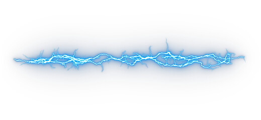 Isolated dynamic energy discharge cutout on transparent backgrounds 3d render png