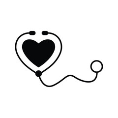 stethoscope icon vector medicine icon