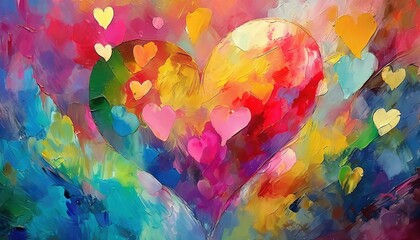 watercolor background.a masterpiece called "Vivid Tenderness: Abstract Love Realism." Combine striking colors in a super-realistic representation of a romantic scene, conveying a vivid tenderness that