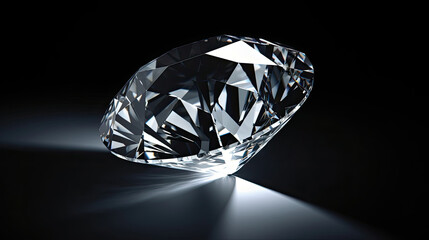 Stunning Large Diamond on Black Background