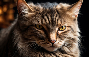 Portrait of a pedigree gray cat