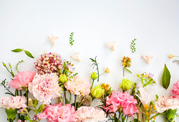Natural composition of fresh flowers