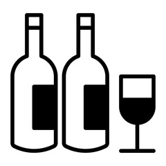 Food platter solid glyph icon