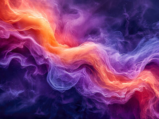 Fototapeta premium abstract wave background Fluorescent orange-pink-purple